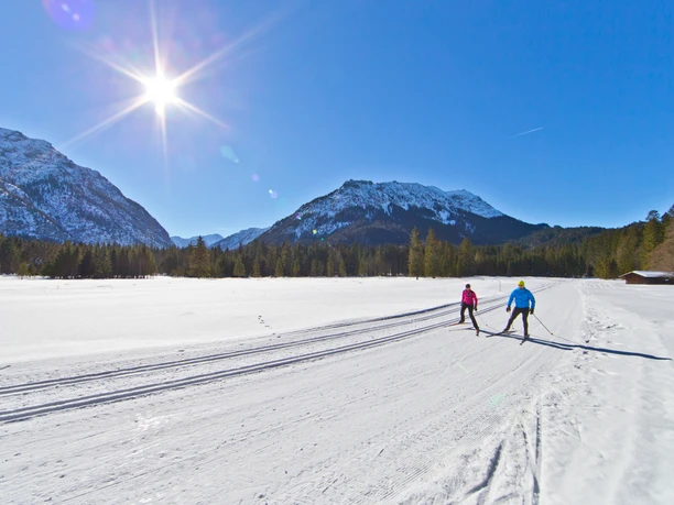 Verbindungsloipe Linderhof Graswang Langlauf Ammergauer Alpen
