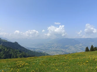 Blick vom Ächerlipass auf Obwalden.