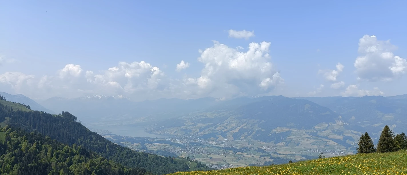 Blick vom Ächerlipass auf Obwalden.