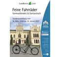 Ausstellung Fahrrad A3 E03_1.jpg Ausstellungsplakat mit einem historischen Fahrrad vor Schloss Evenburg.