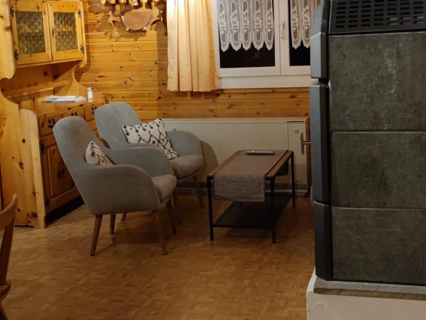 Wohnzimmer mit Cheminée