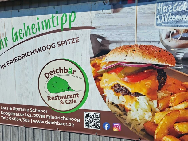 Restaurant Deichbär, Friedrichskoog: Werbeplakat Restaurant Deichbär, Friedrichskoog: Werbeplakat