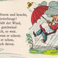 Der fliegende Robert, aus: Der Struwwelpeter. Erste Schweizer Ausgabe, neu bearbeitet nach Vorlagen von Dr. H. Hoffmann, hrsg. von J. K. Schiele, Zürich: Globi Verlag, 3. Auflage 1947, Privatbesitz (Detail)