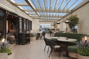 Rooftop-Bar in der 6. Etage