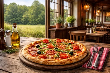 Pizza | KI-generiert Beispielbild einer Pizza