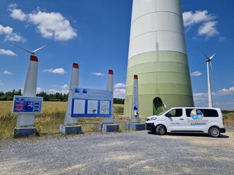 Energietour Lichtenau Windrad im Energiepark Lichtenau