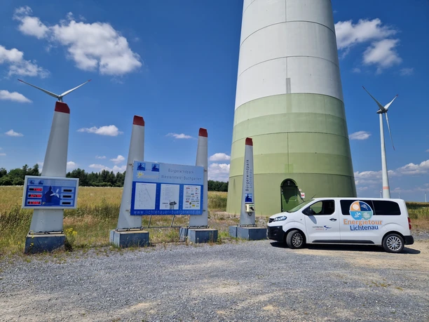 Energy tour Lichtenau Windrad im Energiepark Lichtenau