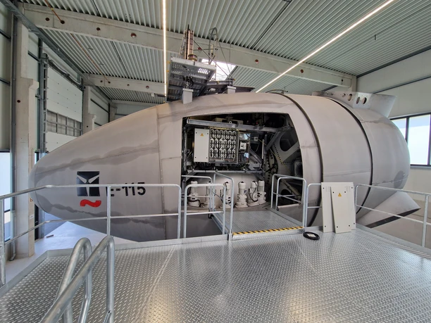 Energy tour Lichtenau Blick ins Innere eines Windrades