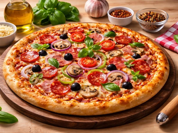 Pizza | KI-generiert Pizza - Symbolbild