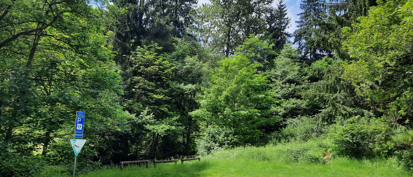 Parken unterhalb des Friedhofs