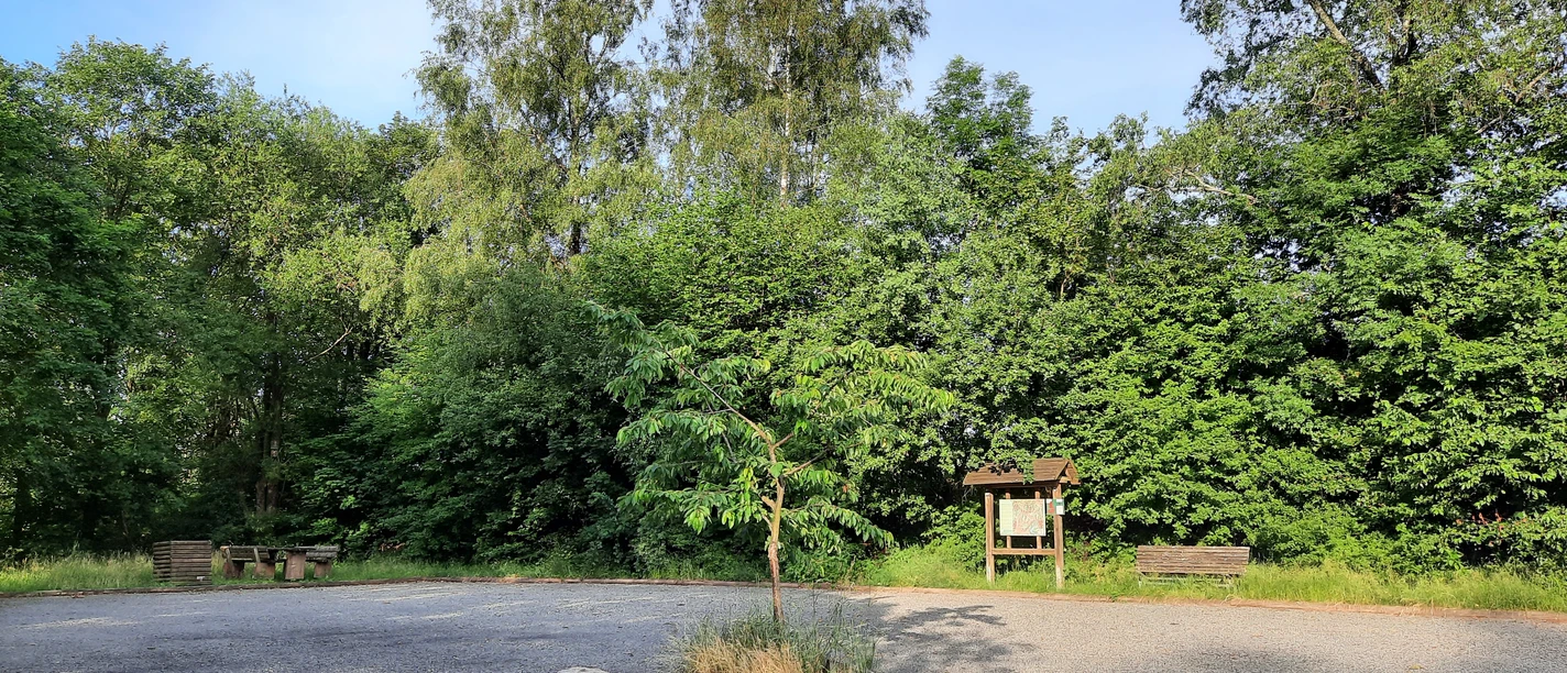 Parkplatz am Ortsausgang von Netphen