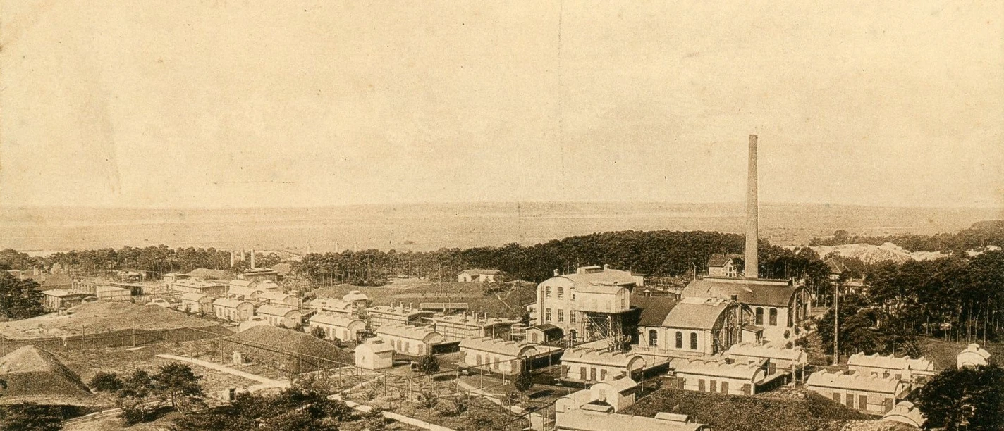 Pulverfabrik Düneberg AK gelaufen 1915.jpg