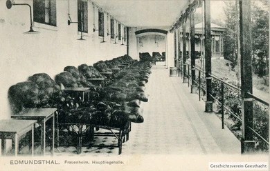 Edmundsthal Frauenheim Hauptliegehalle gelaufen 1907
