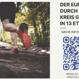 Europa_Lauf_Schloß_Holte-Stukenbrock.jpg Läufer auf Waldweg, Hinweis auf Europa-Lauf am 6. Mai 2026 in Schloß Holte-Stukenbrock