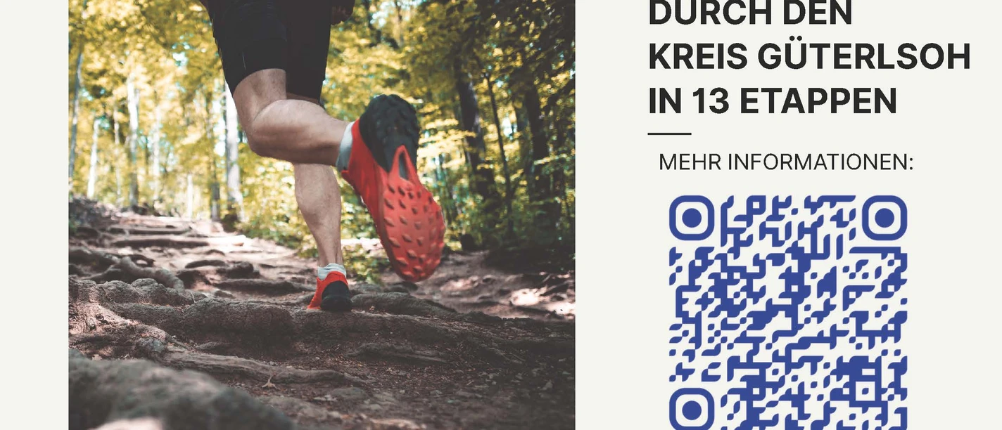 Europa_Lauf_Schloß_Holte-Stukenbrock.jpg Läufer auf Waldweg, Hinweis auf Europa-Lauf am 6. Mai 2026 in Schloß Holte-Stukenbrock