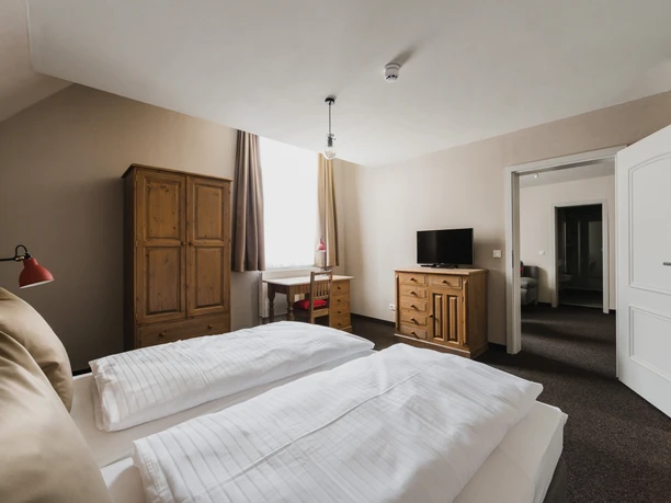 Hotel Villa Bodeblick Schierke - Studio Schlafzimmer im Studio der Villa Bodeblick in Schierke.
