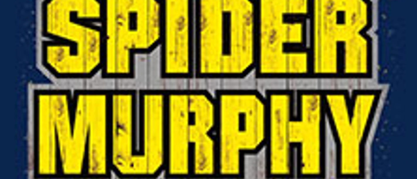 Gelbes Bandlogo Spider Murphy Gang mit Hinweis auf 50 Jahre Rock'n'Roll Jubiläum.