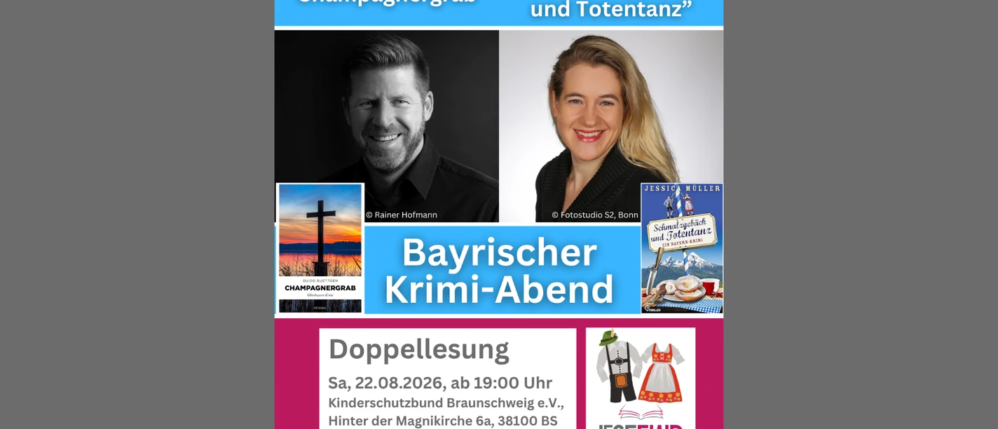 Doppellesung Sa, 22.08.2026, ab 1900 Uhr Kinderschutzbund Braunschweig e.V., Hinter der Magnikirche 6a, 38100 BS.png