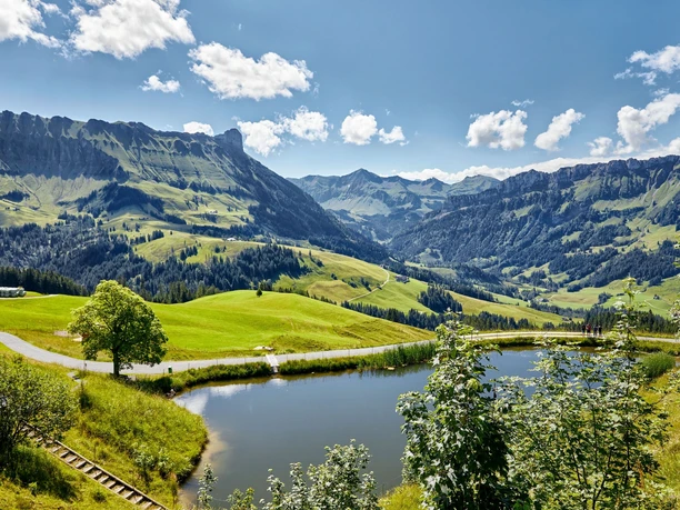 Das wunderbare Alpenpanorama auf der Marbachegg