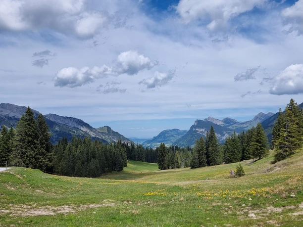 Blick von der Husegg (halber Weg zw. Salwideli & Rossweid) hinunter ins Waldemmental