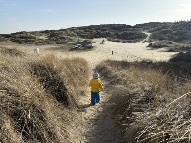 © Lynn Scotti I Sylt Marketing_Kleinkind spaziert in den Dünen