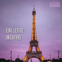 Eine Leiche im Louvre Auf dem Bild ist der Eiffelturm in Paris bei Sonnenuntergang dargestellt.