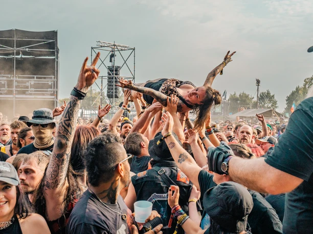 Stage diving Reload Festival