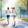 Laufen | Beispielbild Zwei Personen beim Jogging