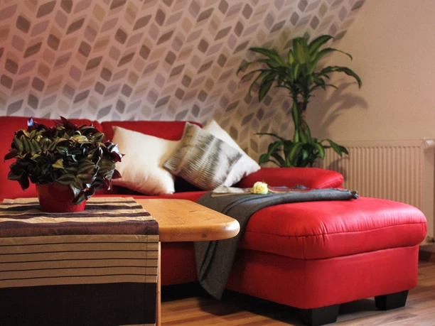 Wohnzimmer in der Ferienwohnung Breiterwaldblick