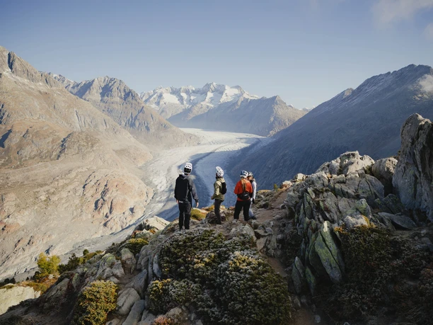 Blick auf den Grossen Aletsch Gletscher