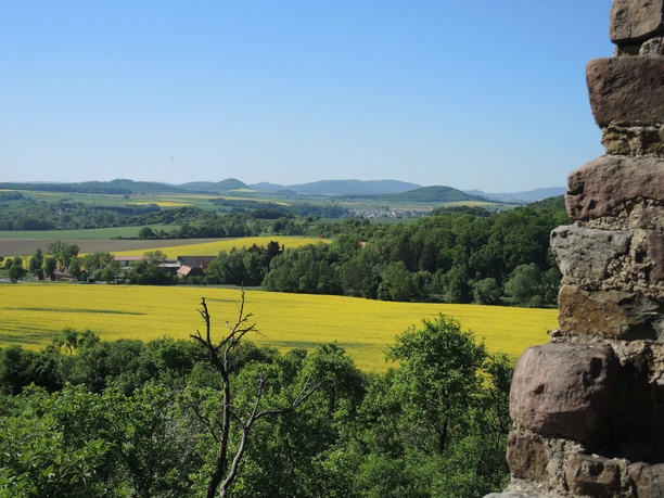 Blick von der Stiftsruine zu Eppenberg ins Edertal