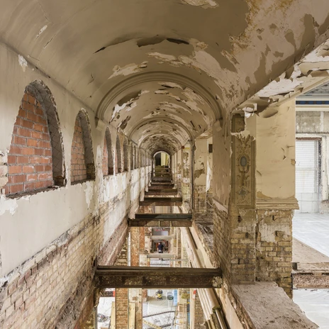 Exposed walls at KONGRESSHALLE am Zoo Leipzig during construction | Leipzig Convention Bureau Exposed walls at KONGRESSHALLE am Zoo Leipzig during construction works – presented by Leipzig Convention Bureau