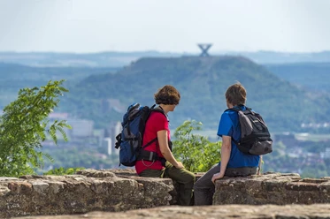 Aussicht auf das Saarpoylgon, Teufelsburg Felsberg