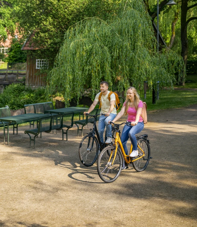 Rast und Ruh an besonderen Orten wie hier an der Wassermühle Bruneforth. Stavern – Radfahren Hümmling ©Emsland Tourismus GmbH (1).jpg