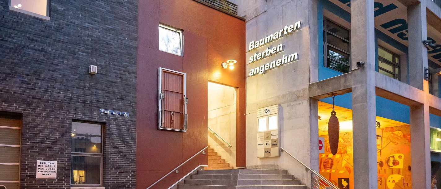 Frankfurt Romanfabrik - Eingangsbereich Treppe zur Romanfabrik