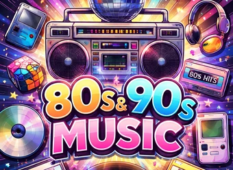 80er & 90er Musik | Beispielbild, KI-generiert Musik der 80er und 90er