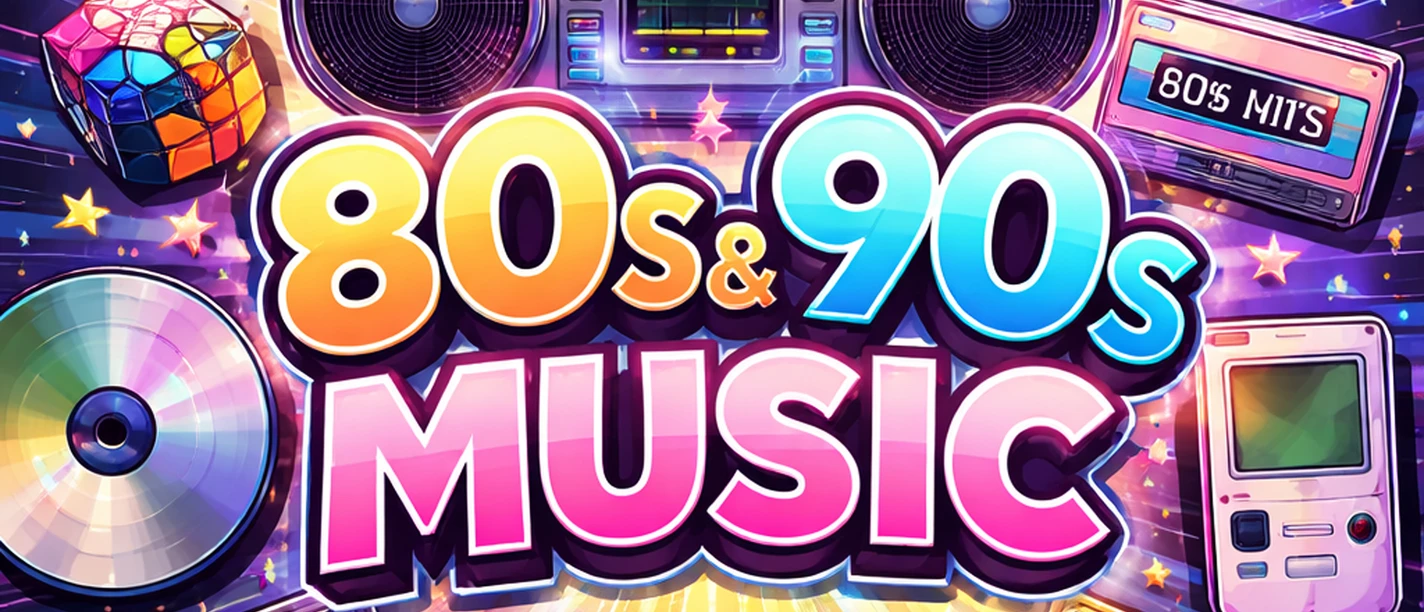 80er & 90er Musik | Beispielbild, KI-generiert Musik der 80er und 90er