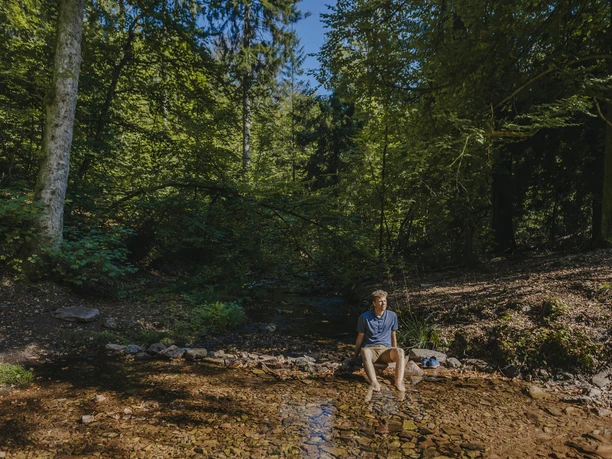 Erfrischungspause auf dem Zwei-Täler-Weg