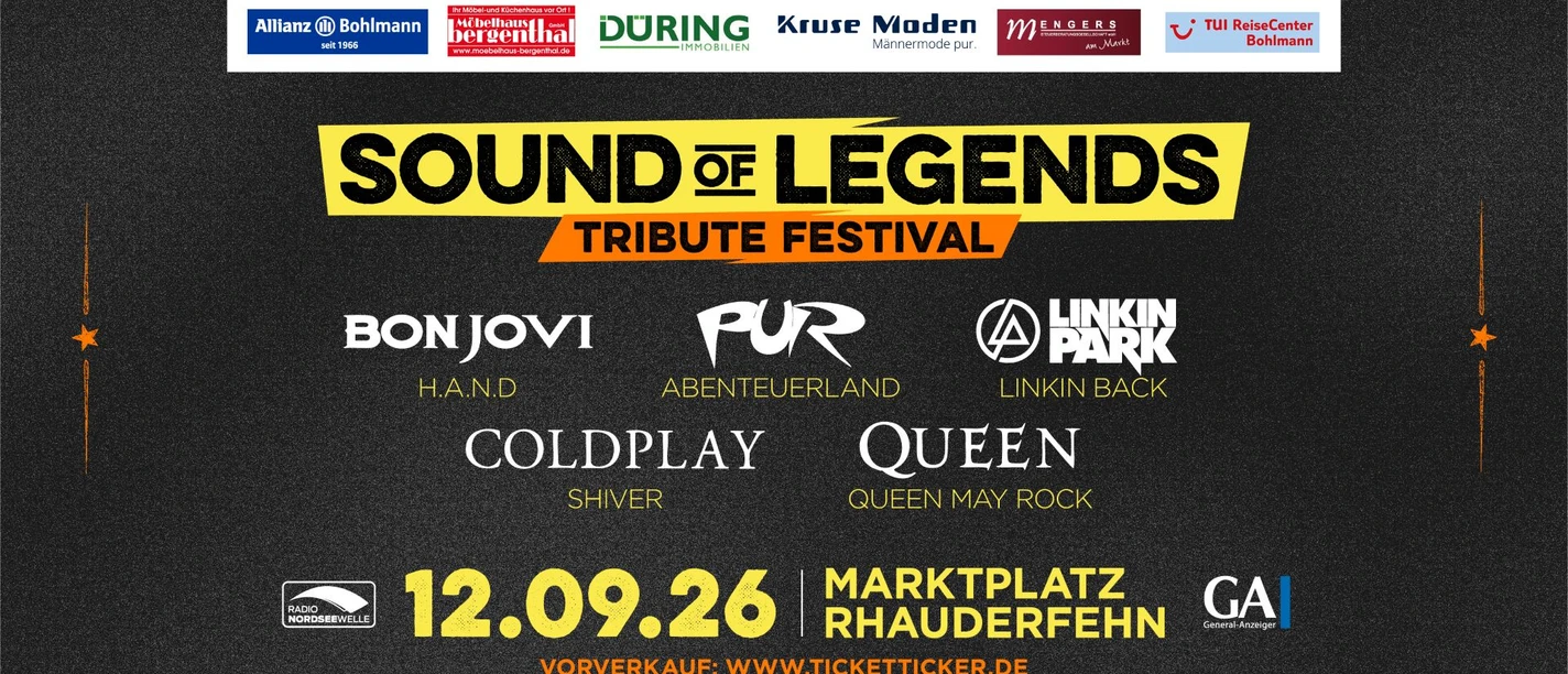 SOL-Header_12-09-26_6.jpg Banner für das Sound of Legends Tribute Festival am 12.09.26 auf dem Marktplatz Rhauderfehn.