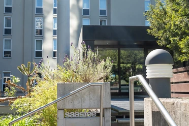 Frankfurt Saasfee Pavillon - Eingang Eingang Kulturstätte saasfee im Bürgergarten