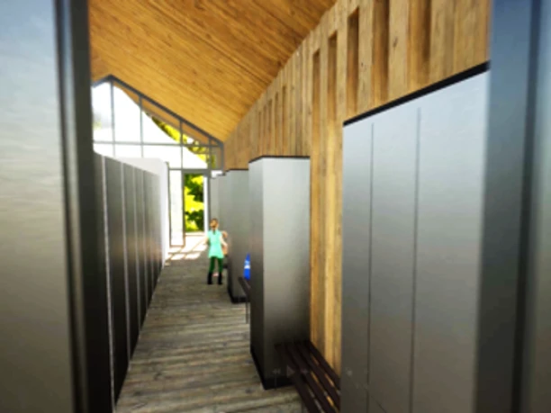 Visualisation des vestiaires de la piscine de Reckingen