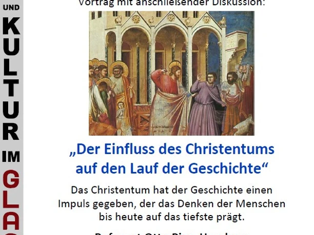 Plakat "Der Einfluss des Christentums auf den Lauf der Geschichte"