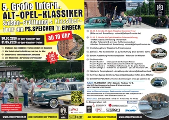 Alt-Opel-Treffen Einbeck2026.jpg Veranstaltungsflyer zum 5. Alt-Opel-Klassikertreffen 2026 in Einbeck mit Oldtimern.