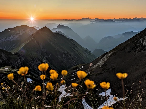 Sonnenuntergang Berggasthaus Haldigrat