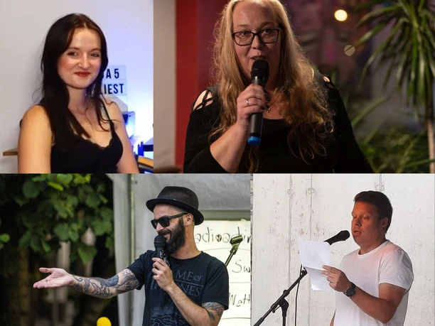 Poetry Slam zum Eis in der Alten Kantorei Levern Die Poeten: Megan Cosgrove Kokott, Julia Kluge, Jens Kotalla, Hendrik zur Mühlen