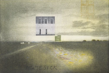 Pravoslav Sovak, Homesick, 1985–1993, Druckgrafik, aquarelliert © Stiftung Pravoslav Sovak Hergiswil