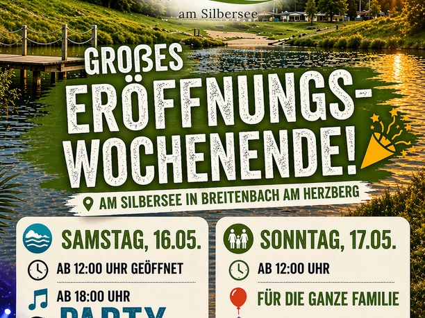 Flyer- Eröffnung Restaurant "Seeblick am SIlbersee"
