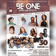 Festivalposter mit mehreren Künstlerporträts und Datum des Be One Open Air Festival