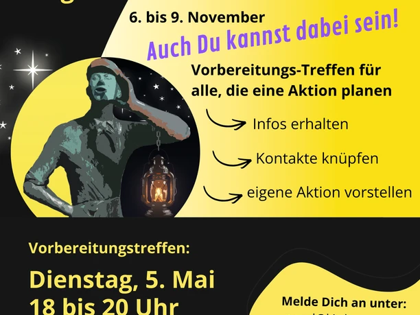 Plakat Vortreffen Tag und Nacht für Demokratie