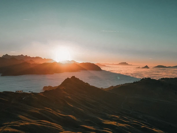 beim Sonnenuntergang